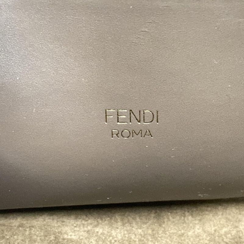 Fendi Handbag Excellent Condition Way Small 8bs054 Dark Brown Leather