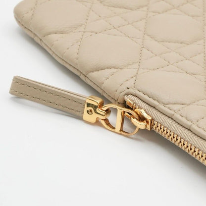 Christian Dior Phone Accessory Beige Gold Black Lady Dior Cannage
