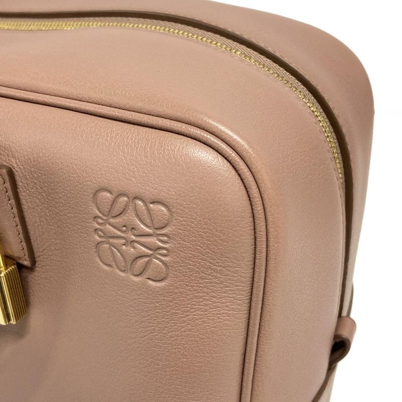 Loewe Handbag Excellent Condition Amazona 28 A039n08x01 Pink Beige