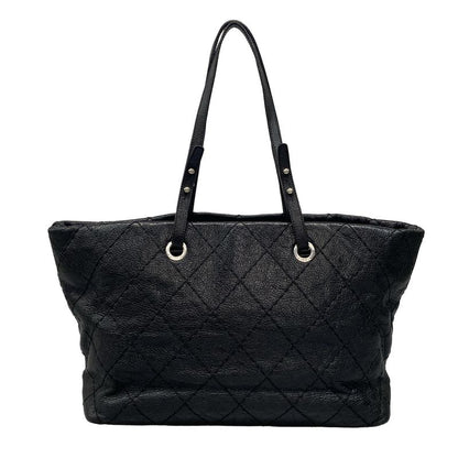 Chanel Tote Bag on the Road A48019 Black Silver Hardware