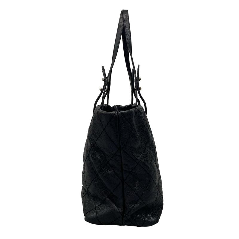 Chanel Tote Bag on the Road A48019 Black Silver Hardware