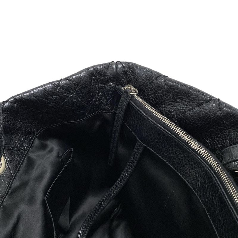 Chanel Tote Bag on the Road A48019 Black Silver Hardware