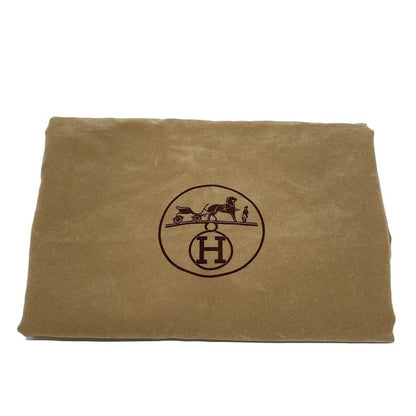 Hermes Berline MM Ivory and Brown Silver Hardware Leather