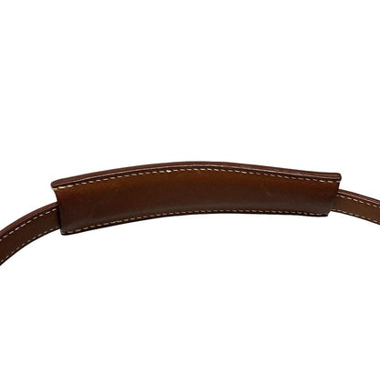 Hermes Berline MM Ivory and Brown Silver Hardware Leather