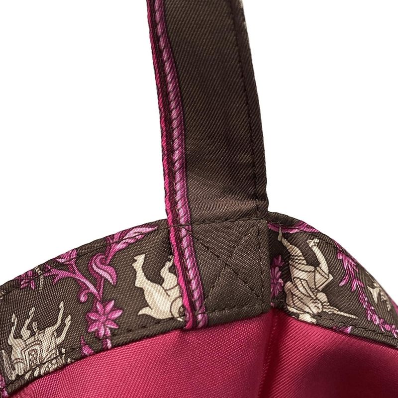 Hermes Tote Bag Excellent Condition Silky Pop Bordeaux Silver Hardware Foldable