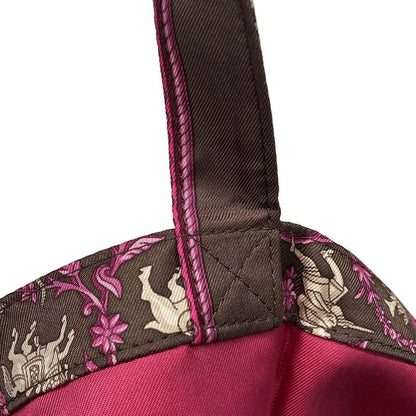 Hermes Tote Bag Excellent Condition Silky Pop Bordeaux Silver Hardware Foldable