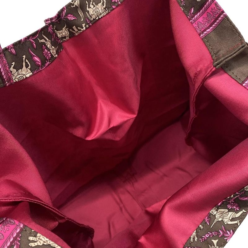 Hermes Tote Bag Excellent Condition Silky Pop Bordeaux Silver Hardware Foldable