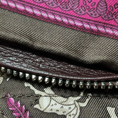 Hermes Tote Bag Excellent Condition Silky Pop Bordeaux Silver Hardware Foldable