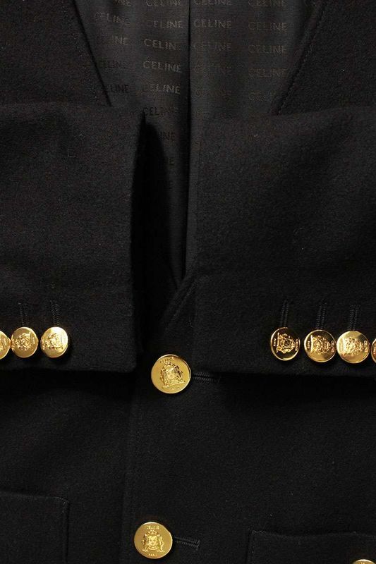 Celine 25ss 2v43t311t.38no Cashmere Flannel Chass Eur Collarless Jacket Women 34