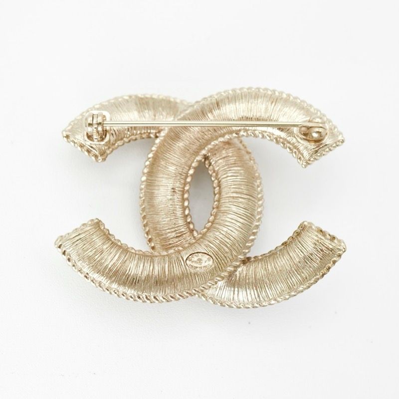 Chanel Brooch Corsage Gold Here Mark