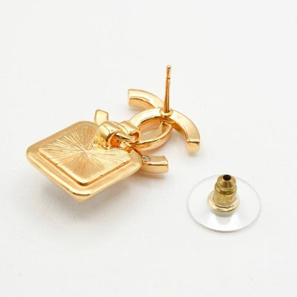 Chanel Earrings Earring Gold Coco Mark Bijou