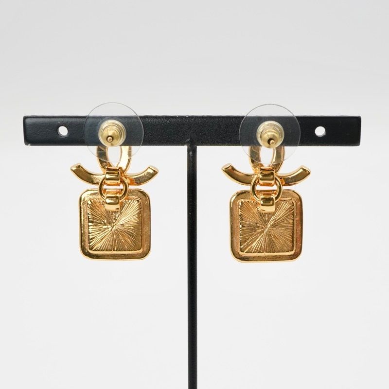 Chanel Earrings Earring Gold Coco Mark Bijou