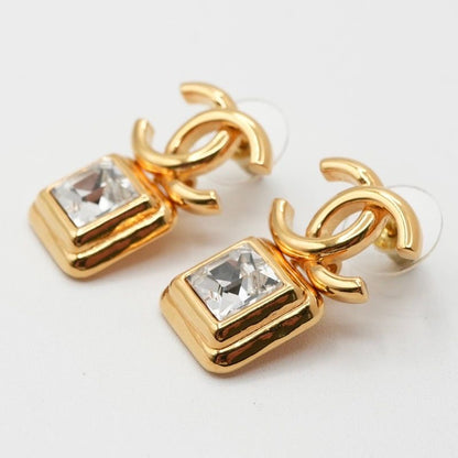 Chanel Earrings Earring Gold Coco Mark Bijou