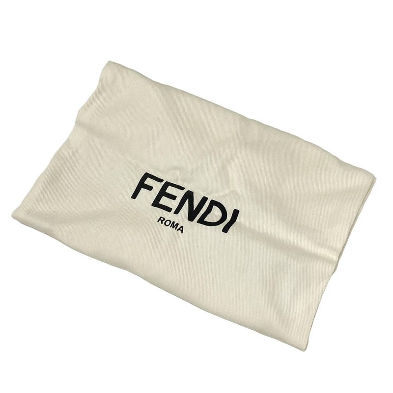 Fendi Shoulder Bag Excellent Condition Step Out Nano 7as189 Ivory X Khaki X