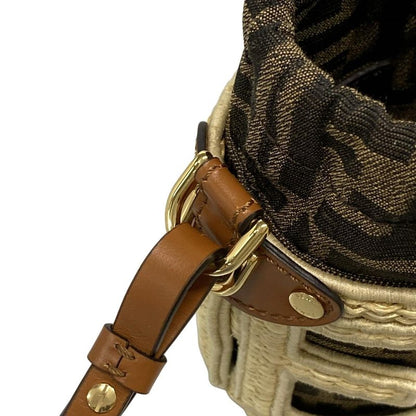 Fendi Shoulder Bag Excellent Condition Step Out Nano 7as189 Ivory X Khaki X