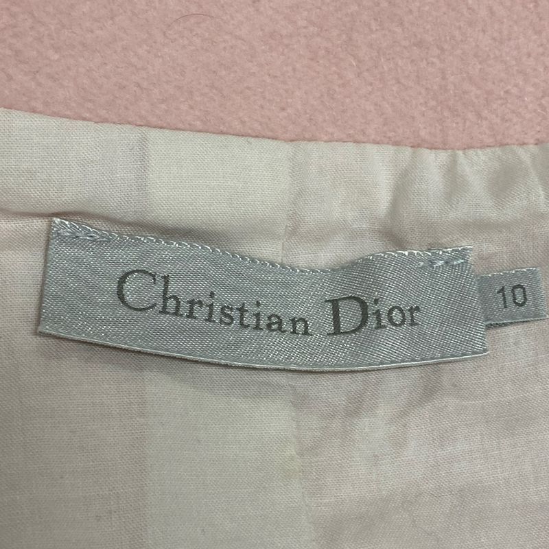 Dior Christian Dior Coat Size 10 L Women's 8hbm11coai Pink Kids Size Zip Up