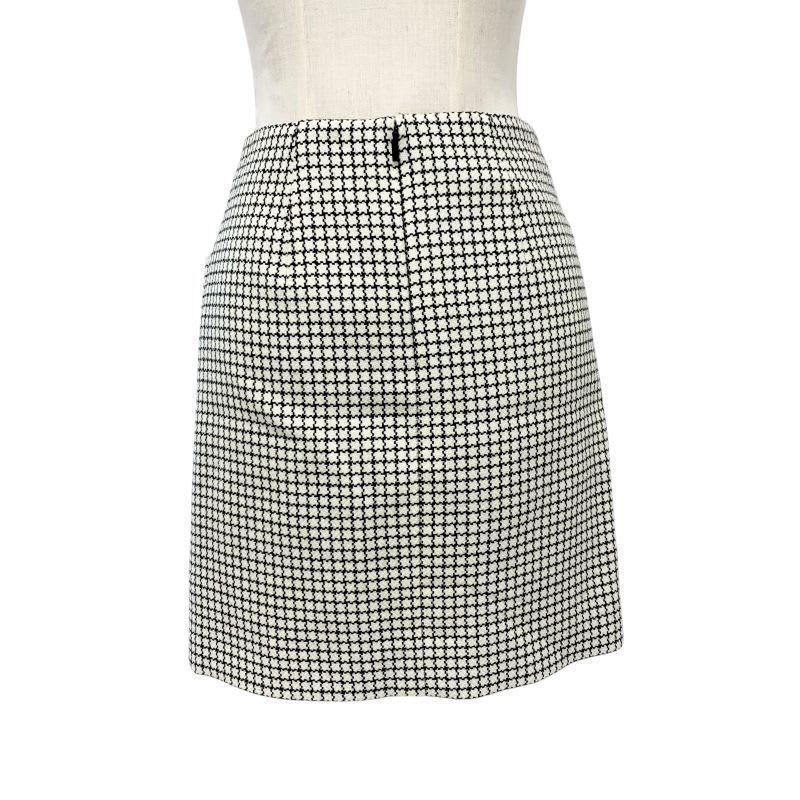 Fendi Bottoms White Black Model Check Mini Skirt