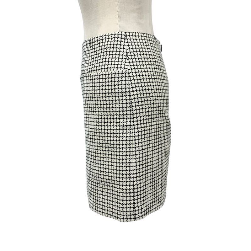 Fendi Bottoms White Black Model Check Mini Skirt