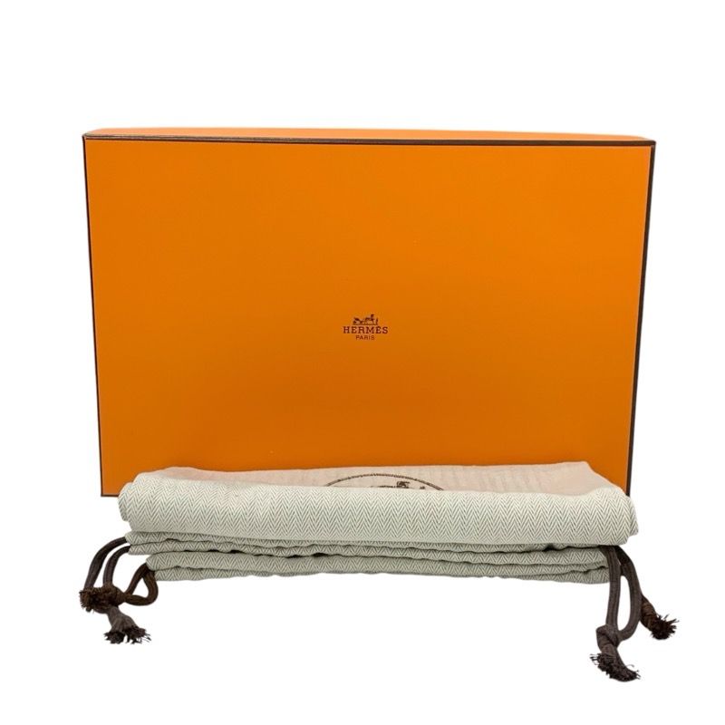 Hermes Idealista Sandals Shoes Leather Black Unused Strap Mosaic Motif