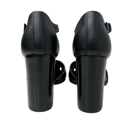 Hermes Idealista Sandals Shoes Leather Black Unused Strap Mosaic Motif