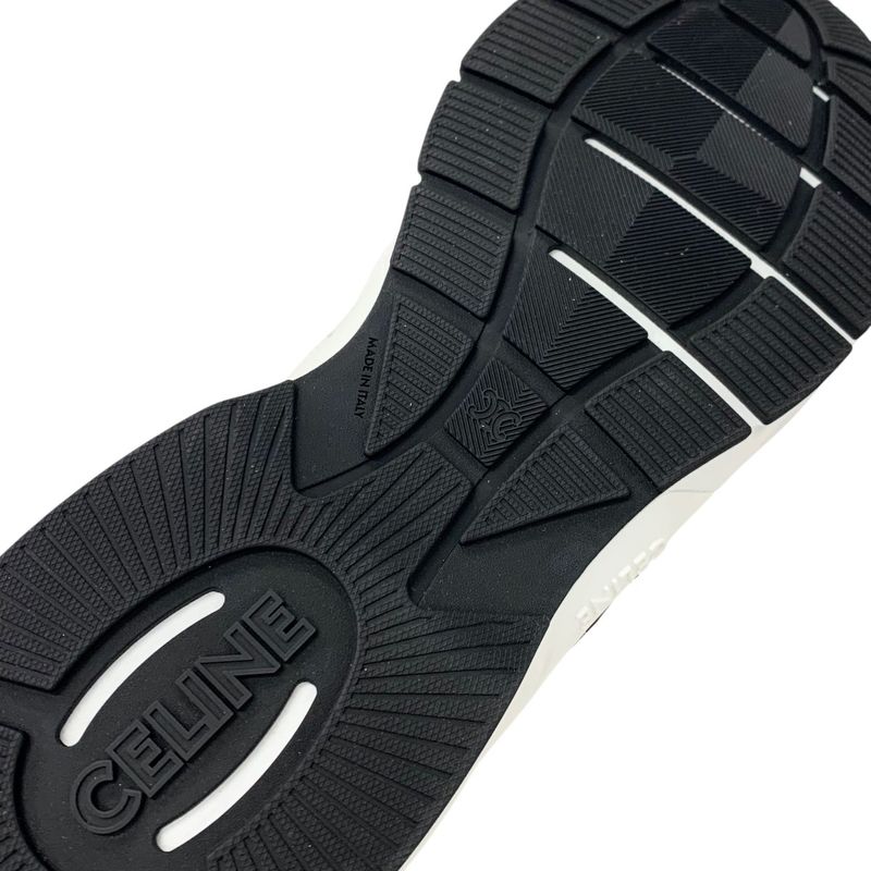 Celine Cr-02 Sneakers Shoes Mesh Leather Suede White Red Unused Triomphe Logo