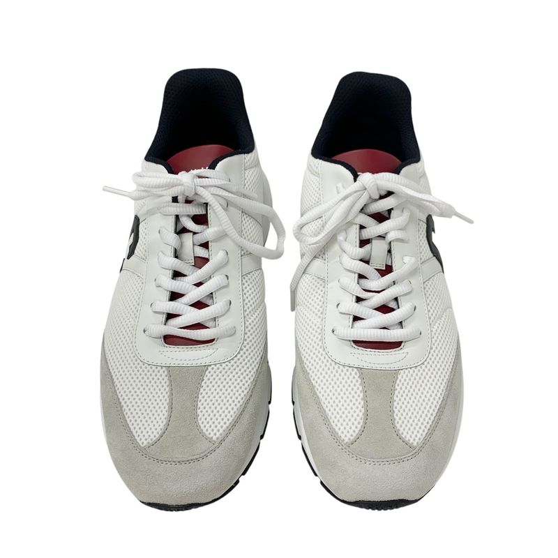 Celine Cr-02 Sneakers Shoes Mesh Leather Suede White Red Unused Triomphe Logo