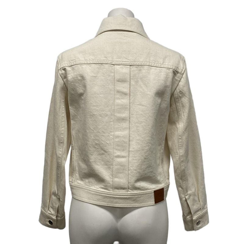 Hermes G-Jun Size 36 S Women's - Ivory Long Sleeves 20ss Serie Button Spring