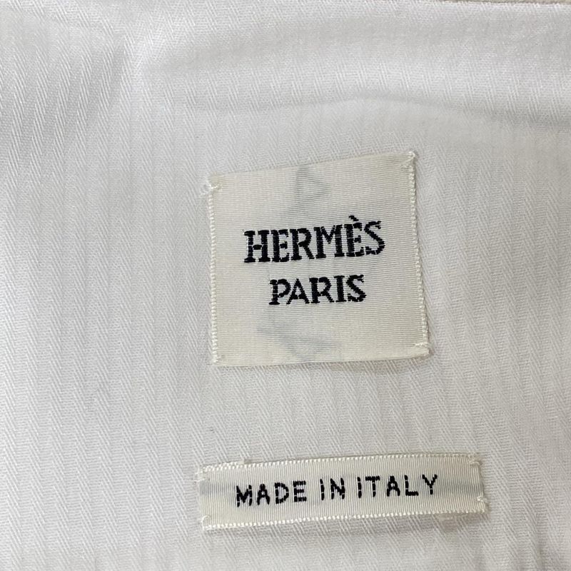 Hermes G-Jun Size 36 S Women's - Ivory Long Sleeves 20ss Serie Button Spring