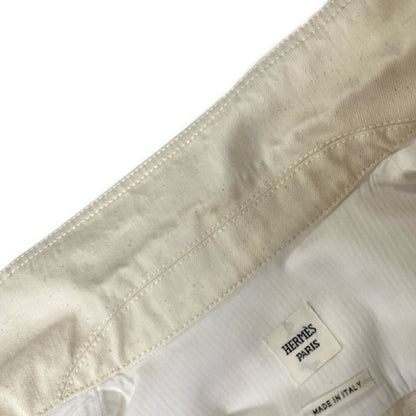 Hermes G-Jun Size 36 S Women's - Ivory Long Sleeves 20ss Serie Button Spring