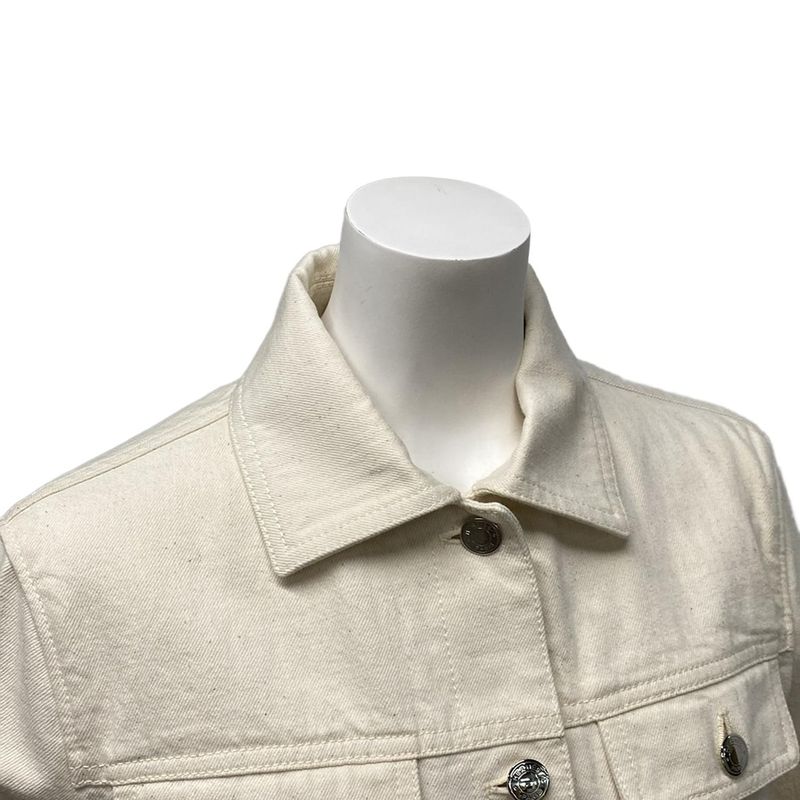 Hermes G-Jun Size 36 S Women's - Ivory Long Sleeves 20ss Serie Button Spring