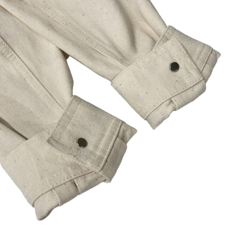 Hermes G-Jun Size 36 S Women's - Ivory Long Sleeves 20ss Serie Button Spring