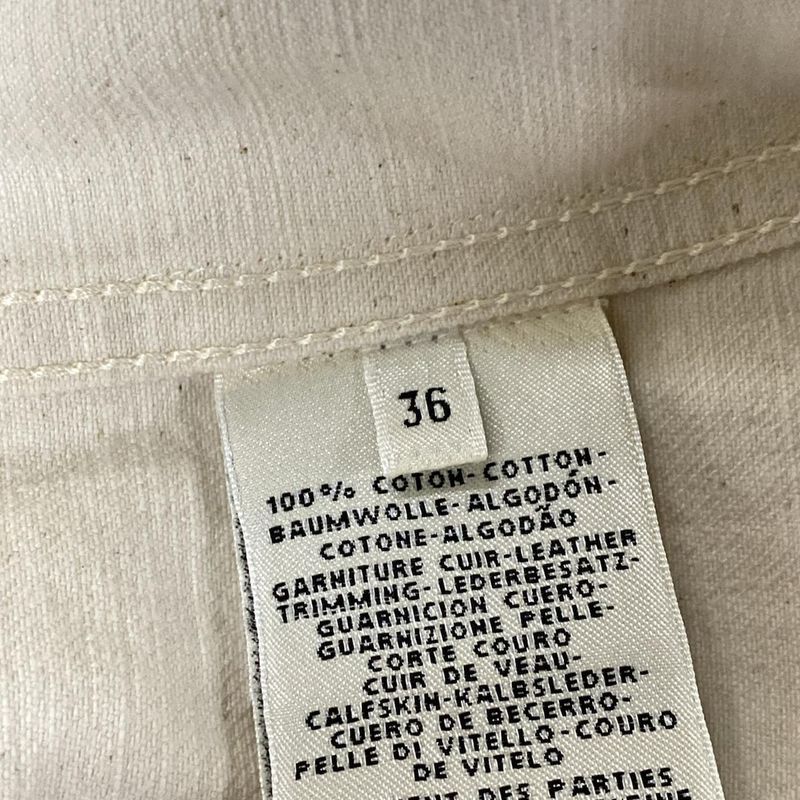 Hermes G-Jun Size 36 S Women's - Ivory Long Sleeves 20ss Serie Button Spring