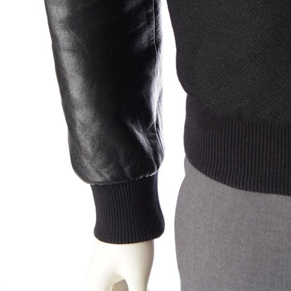 Celine Wool Eddy Period Leather Sleeve Teddy Stajan Outerwear Jacket 2v034409b