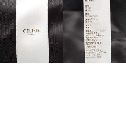 Celine Wool Eddy Period Leather Sleeve Teddy Stajan Outerwear Jacket 2v034409b