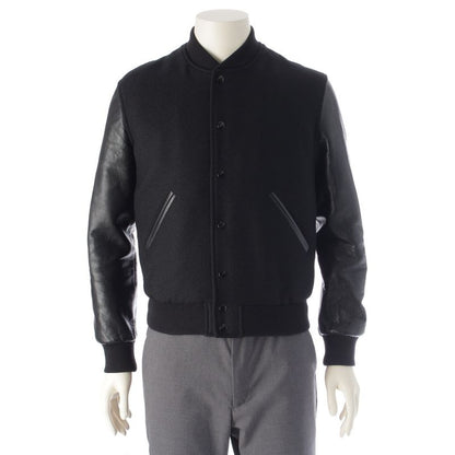 Celine Wool Eddy Period Leather Sleeve Teddy Stajan Outerwear Jacket 2v034409b