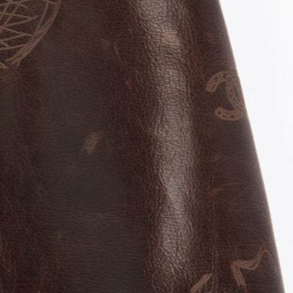 Chanel 03p Calfskin Icon Carved Skirt P20754 Brown 34