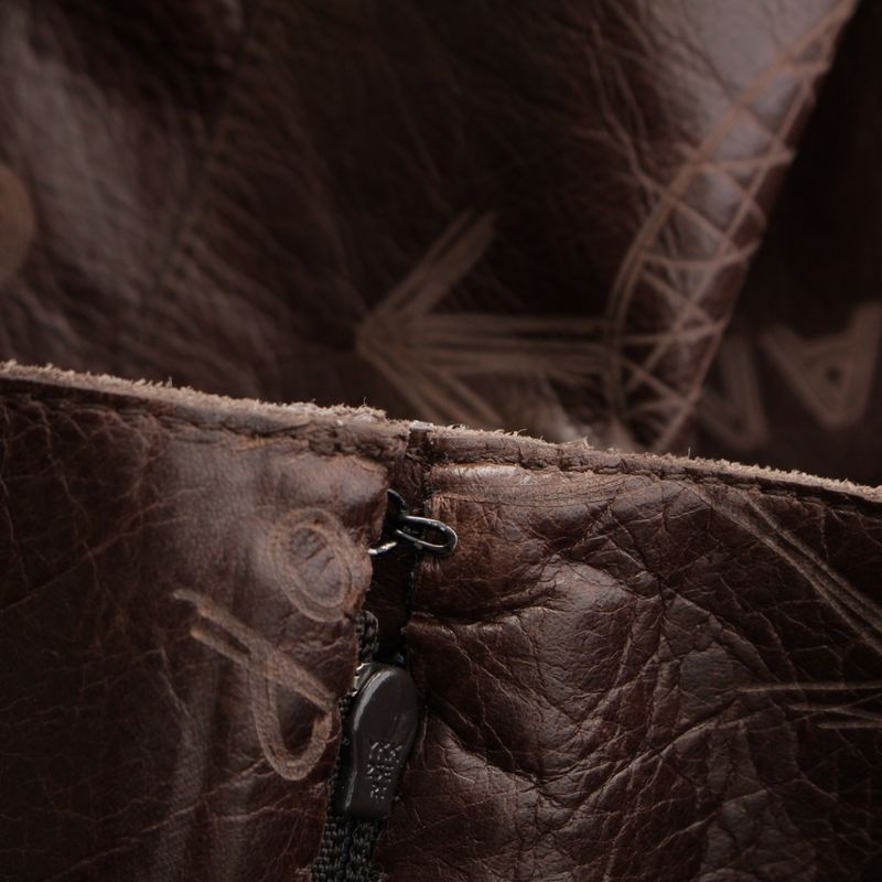 Chanel 03p Calfskin Icon Carved Skirt P20754 Brown 34