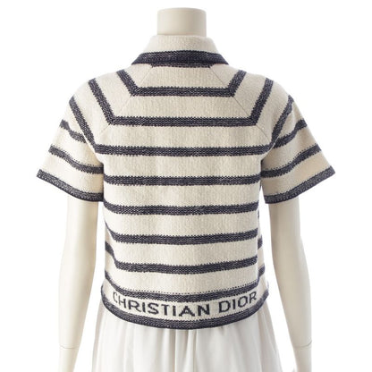 Christian Dior Cotton Wool Logo D-Stripe Jacquard Short Sleeve Outerwear