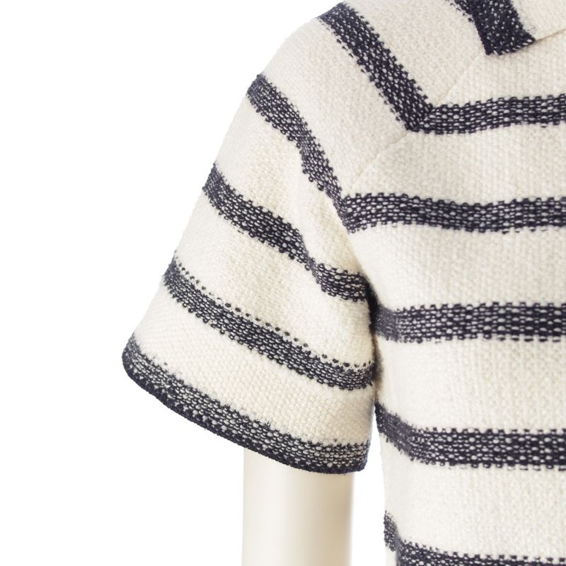 Christian Dior Cotton Wool Logo D-Stripe Jacquard Short Sleeve Outerwear