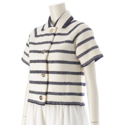Christian Dior Cotton Wool Logo D-Stripe Jacquard Short Sleeve Outerwear