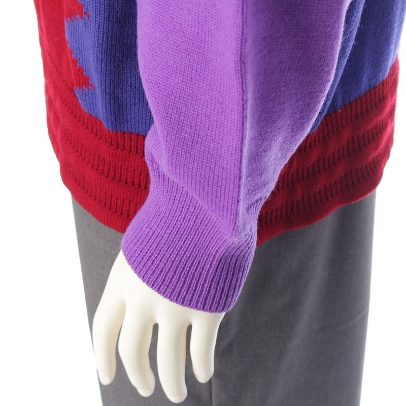 Gianni Versace All Over Patterned Mock Neck Knit Sweater Multicolor 52