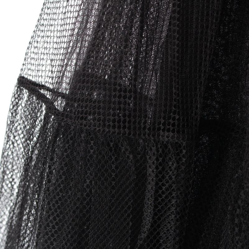 Christian Dior Polyamide Silk Mesh Tulle Long Skirt Bottoms 111j58a8648 Black 40