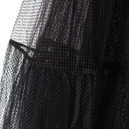 Christian Dior Polyamide Silk Mesh Tulle Long Skirt Bottoms 111j58a8648 Black 40
