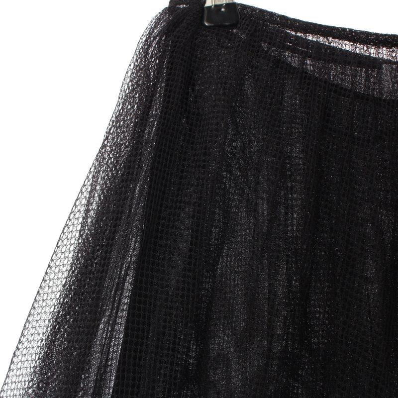 Christian Dior Polyamide Silk Mesh Tulle Long Skirt Bottoms 111j58a8648 Black 40