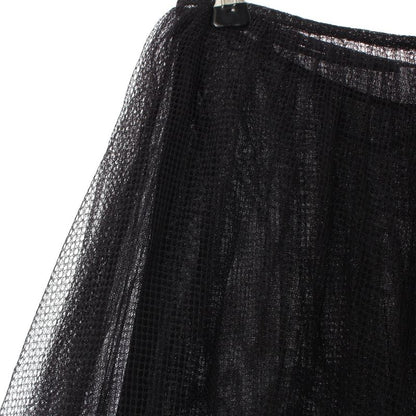 Christian Dior Polyamide Silk Mesh Tulle Long Skirt Bottoms 111j58a8648 Black 40