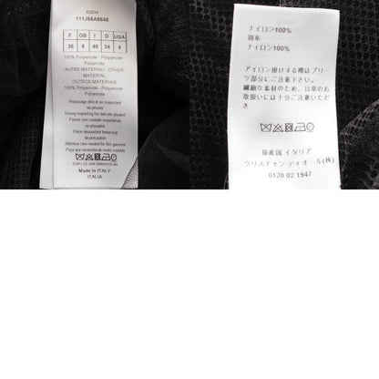 Christian Dior Polyamide Silk Mesh Tulle Long Skirt Bottoms 111j58a8648 Black 40