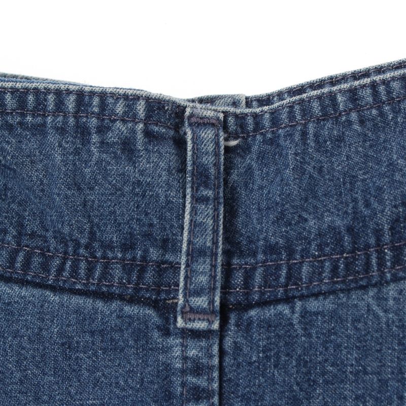 Celine Carriage Gold Button Front Opening Denim Long Skirt Bottoms Blue 26