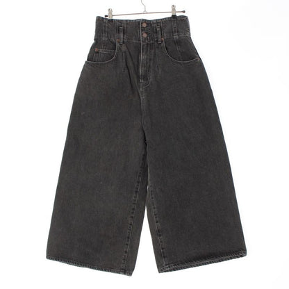 Celine 2021 Cotton Denim High Waist Pants Bottoms Black 27