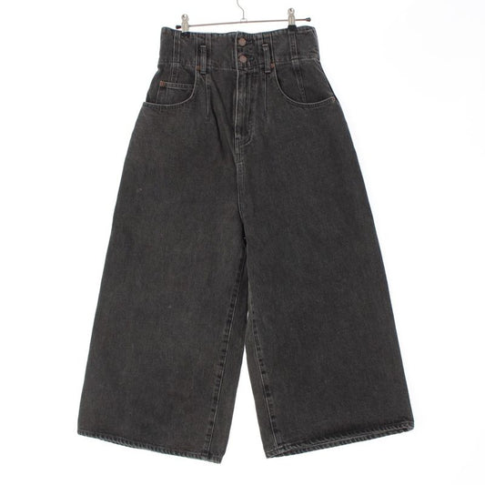 Celine 2021 Cotton Denim High Waist Pants Bottoms Black 27