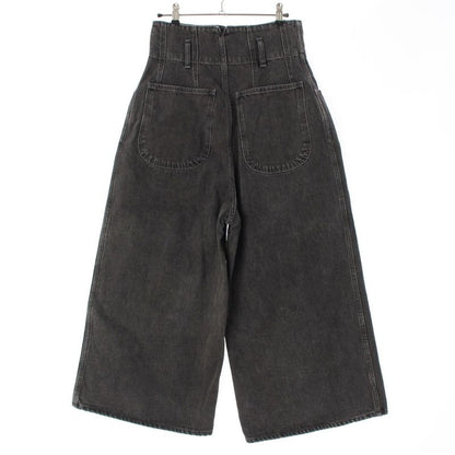 Celine 2021 Cotton Denim High Waist Pants Bottoms Black 27